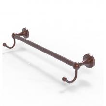Allied Brass SG-41-36-HK-CA - Sag Harbor Collection 36 Inch Towel Bar with Integrated Hooks
