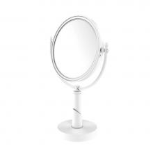 Allied Brass SH-4/4X-WHM - Soho Collection 8 Inch Vanity Top Make-Up Mirror 4X Magnification