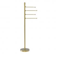 Allied Brass SH-84-SBR - Soho Collection Free Standing 4 Pivoting Swing Arm Towel Stand
