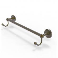 Allied Brass SL-41-18-HK-ABR - Shadwell Collection 18 Inch Towel Bar with Integrated Hooks
