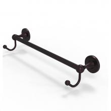 Allied Brass SL-41-24-HK-ABZ - Shadwell Collection 24 Inch Towel Bar with Integrated Hooks