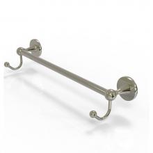 Allied Brass SL-41-30-HK-PNI - Shadwell Collection 30 Inch Towel Bar with Integrated Hooks