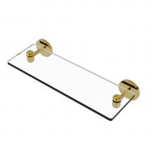 Allied Brass TA-1/16-PB - Tango Collection 16 Inch Glass Vanity Shelf with Beveled Edges