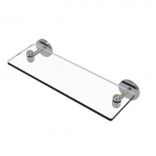 Allied Brass TA-1/16-SN - Tango Collection 16 Inch Glass Vanity Shelf with Beveled Edges