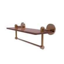 Allied Brass TA-1TB-16-IRW-BBR - Tango Collection 16 Inch Solid IPE Ironwood Shelf with Integrated Towel Bar