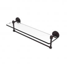 Allied Brass TA-1TB/22-VB - Tango Collection 22 Inch Glass Vanity Shelf with Integrated Towel Bar