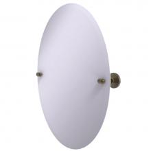 Allied Brass TA-91-ABR - Frameless Oval Tilt Mirror with Beveled Edge