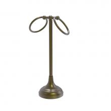 Allied Brass TR-12-ABR - Vanity Top 2 Ring Guest Towel Holder