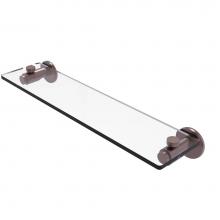 Allied Brass TR-1/22-CA - Tribecca Collection 22 Inch Glass Vanity Shelf with Beveled Edges