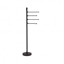 Allied Brass TR-84-ORB - Floor Standing 49 Inch 4 Pivoting Swing Arm Towel Holder