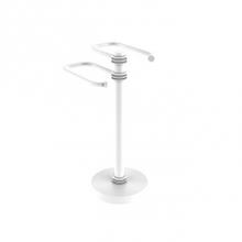 Allied Brass TS-15D-WHM - Free Standing Two Arm Guest Towel Holder