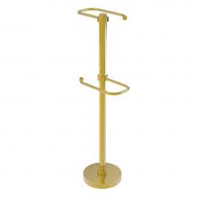 Allied Brass TS-26-PB - Free Standing Two Roll Toilet Tissue Stand