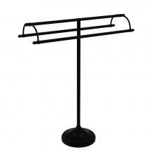 Allied Brass TS-30-BKM - Free Standing Double Arm Towel Holder