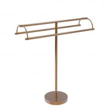 Allied Brass TS-31-BBR - Free Standing Double Arm Towel Holder