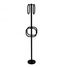 Allied Brass TS-40T-BKM - Towel Stand with 4 Integrated Towel Rings