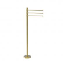 Allied Brass TS-45G-SBR - Towel Stand with 3 Pivoting 12 Inch Arms