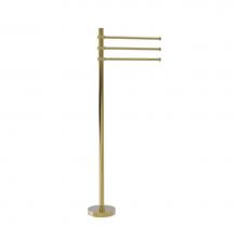 Allied Brass TS-45G-UNL - Towel Stand with 3 Pivoting 12 Inch Arms