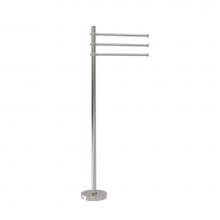 Allied Brass TS-45T-SN - Towel Stand with 3 Pivoting 12 Inch Arms