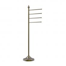 Allied Brass TS-4L-ABR - Floor Standing 4 Pivoting Swing Arm Towel Holder