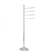 Allied Brass TS-4L-SCH - Floor Standing 4 Pivoting Swing Arm Towel Holder