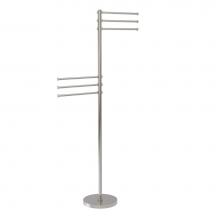 Allied Brass TS-50D-SN - Towel Stand with 6 Pivoting 12 Inch Arms