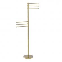 Allied Brass TS-50G-UNL - Towel Stand with 6 Pivoting 12 Inch Arms