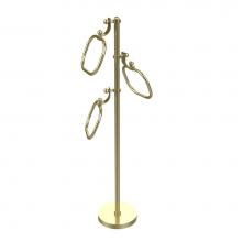 Allied Brass TS-83-SBR - Towel Stand with 9 Inch Oval Towel Rings