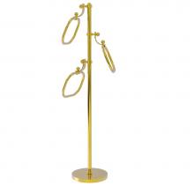 Allied Brass TS-83D-PB - Towel Stand with 9 Inch Oval Towel Rings