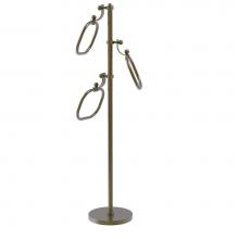 Allied Brass TS-83G-ABR - Towel Stand with 9 Inch Oval Towel Rings