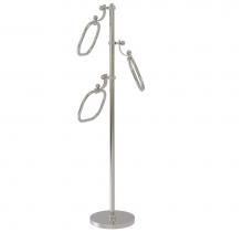 Allied Brass TS-83G-SN - Towel Stand with 9 Inch Oval Towel Rings