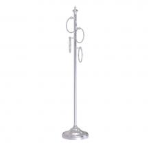 Allied Brass TS-D1-SCH - Floor Standing 4 Towel Ring Stand