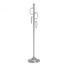 Allied Brass TS-D1-SN - Floor Standing 4 Towel Ring Stand