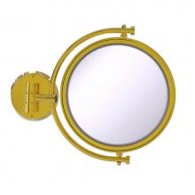 Allied Brass WM-4/2X-PB - 8 Inch Wall Mounted Make-Up Mirror 2X Magnification