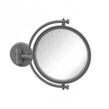 Allied Brass WM-4/4X-GYM - 8 Inch Wall Mounted Make-Up Mirror 4X Magnification