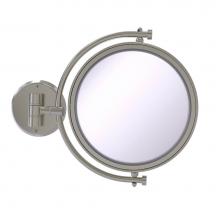 Allied Brass WM-4/5X-SN - 8 Inch Wall Mounted Make-Up Mirror 5X Magnification