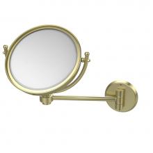 Allied Brass WM-5/2X-SBR - 8 Inch Wall Mounted Make-Up Mirror 2X Magnification