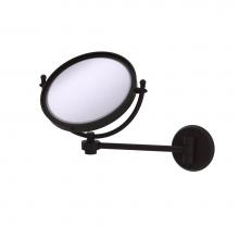 Allied Brass WM-5/4X-ORB - 8 Inch Wall Mounted Make-Up Mirror 4X Magnification