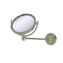 Allied Brass WM-5/4X-PNI - 8 Inch Wall Mounted Make-Up Mirror 4X Magnification