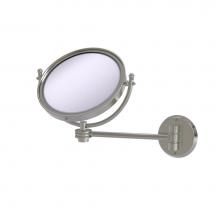 Allied Brass WM-5D/2X-SN - 8 Inch Wall Mounted Make-Up Mirror 2X Magnification