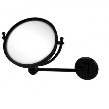 Allied Brass WM-5D/3X-BKM - 8 Inch Wall Mounted Make-Up Mirror 3X Magnification