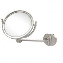 Allied Brass WM-5D/3X-PNI - 8 Inch Wall Mounted Make-Up Mirror 3X Magnification