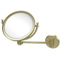 Allied Brass WM-5D/3X-SBR - 8 Inch Wall Mounted Make-Up Mirror 3X Magnification