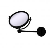 Allied Brass WM-5T/2X-BKM - 8 Inch Wall Mounted Make-Up Mirror 2X Magnification