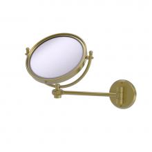 Allied Brass WM-5T/3X-SBR - 8 Inch Wall Mounted Make-Up Mirror 3X Magnification