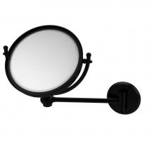 Allied Brass WM-5T/4X-BKM - 8 Inch Wall Mounted Make-Up Mirror 4X Magnification