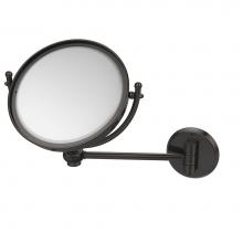 Allied Brass WM-5T/4X-ORB - 8 Inch Wall Mounted Make-Up Mirror 4X Magnification
