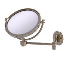 Allied Brass WM-6/4X-PEW - 8 Inch Wall Mounted Extending Make-Up Mirror 4X Magnification