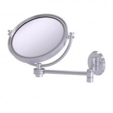 Allied Brass WM-6D/4X-SCH - 8 Inch Wall Mounted Extending Make-Up Mirror 4X Magnification with Dotted Accent