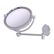 Allied Brass WM-6T/4X-PC - 8 Inch Wall Mounted Extending Make-Up Mirror 4X Magnification with Twist Accent