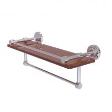 Allied Brass WP-1-16TB-GAL-IRW-PC - Waverly Place Collection 16 Inch IPE Ironwood Shelf with Gallery Rail and Towel Bar